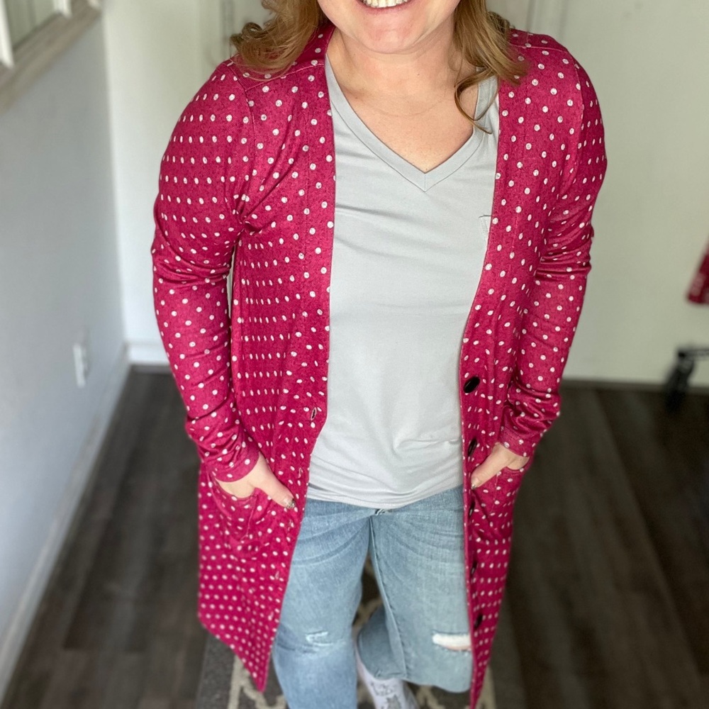 Pink Dot cardigan